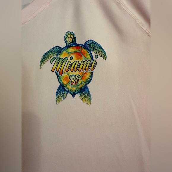 Pink Turtle Graphic Long Sleeve Women's Tee - Picture 2 of 5